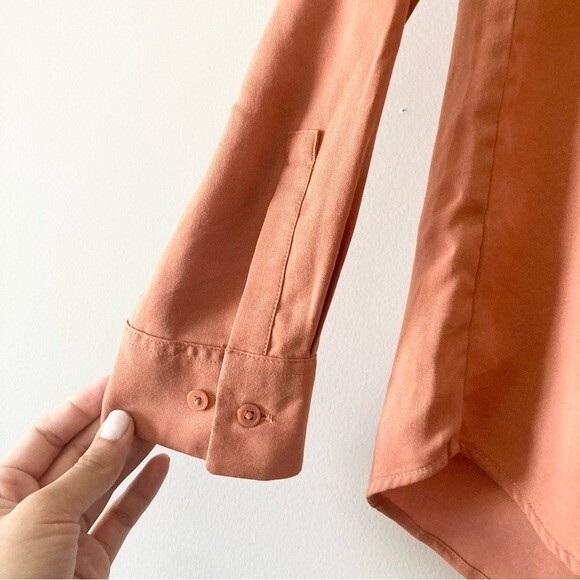 Uniqlo Peach Collar Long Sleeve Button‎ Down Shirt S - Picture 3 of 5